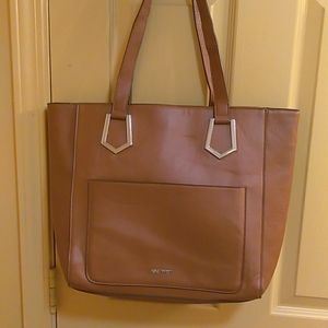 Nine West tan leather tote